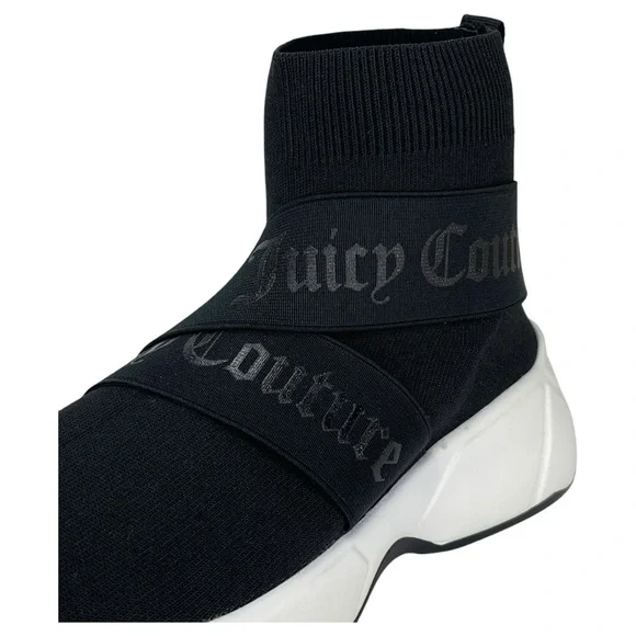 Juicy Couture Ariella Black Stretch Womens Sock Sneakers Size 8M - Picture 6 of 12